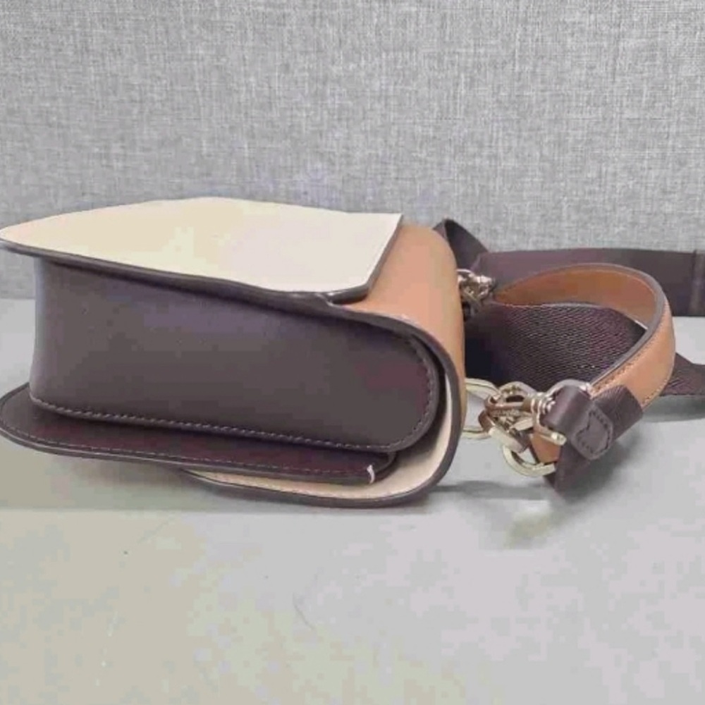 Kate Spade-Audrey Flap Colorblock Crossbody Bag (Neutral 🤎🤍)NWOT - Picture 9 of 12